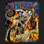 2025 Sturgis Men’s Black Denim Motorcycle Rally #1 Ghost Rider Sleeveless Shirt - Image 4