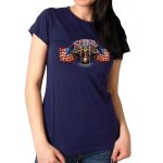 Hot Leathers SPL1825 Women’s Navy Blue 2023 Sturgis # 1 American Lady Double Sided T-Shirt - Image 3