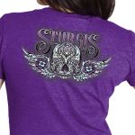 Hot Leathers SPL1829 Women’s Heather Purple 2023 Sturgis Antique Sugar Skull T-Shirt - Image 4