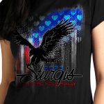 Hot Leathers SPL1835 Women’s Black 2023 Sturgis Bling Eagle T-Shirt - Image 2