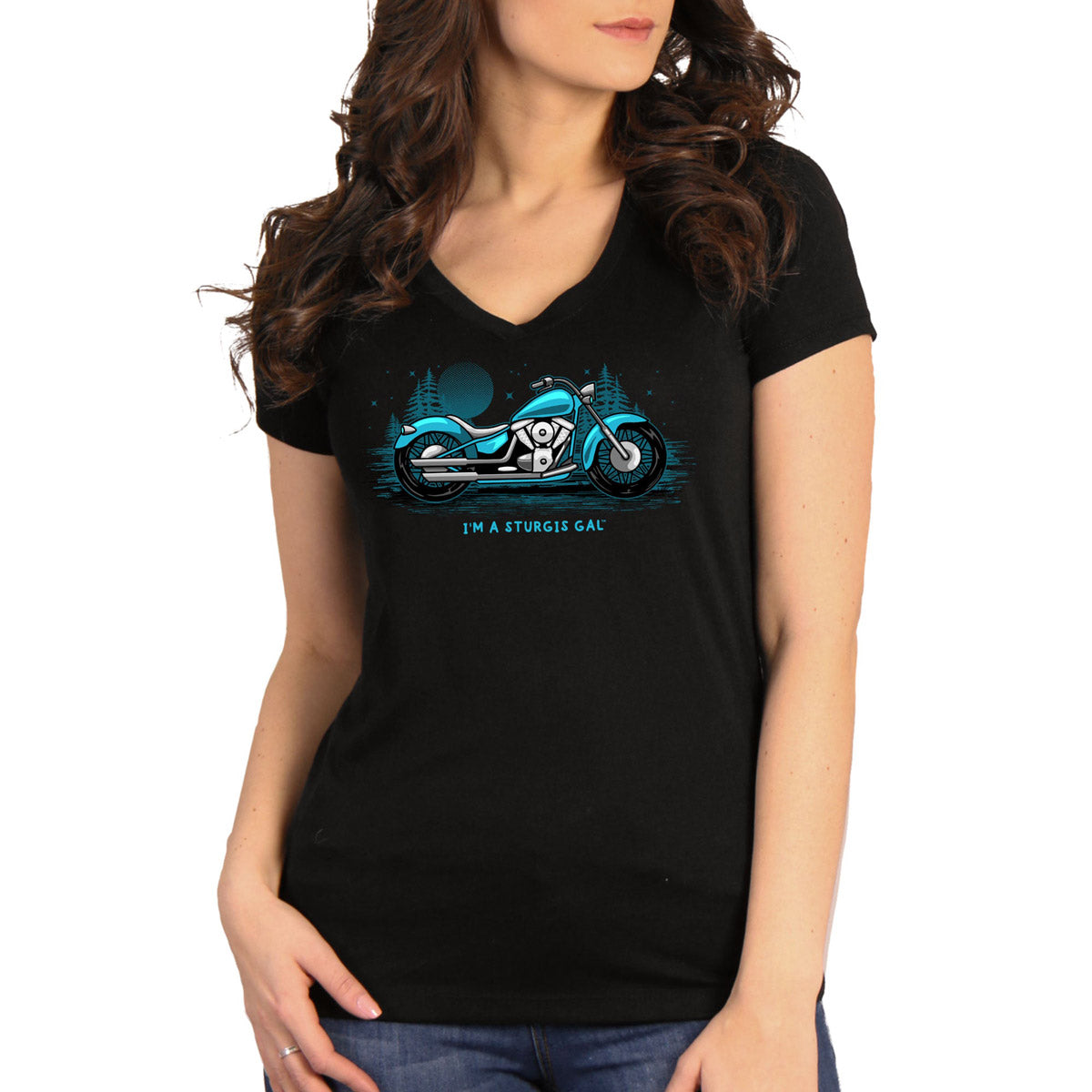 Hot Leathers SPL1840 Women’s Black 2023 Sturgis Sturgis Gal T-Shirt