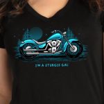 Hot Leathers SPL1840 Women’s Black 2023 Sturgis Sturgis Gal T-Shirt - Image 2