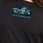 Hot Leathers SPL1840 Women’s Black 2023 Sturgis Sturgis Gal T-Shirt - Image 4