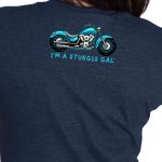 Hot Leathers SPL1841 Women’s Midnight Navy Blue 2023 Sturgis Sturgis Gal T-Shirt - Image 4