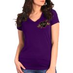 Hot Leathers SPL1849 Women’s Purple 2023 Sturgis Rose Wings Short Sleeve T-Shirt - Image 2