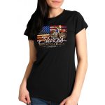 Hot Leathers SPL1852 Women’s Black 2023 Sturgis Rally Rushmore T-Shirt - Image 2