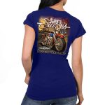 Hot Leathers SPL1853 Women’s Navy 2023 Sturgis Rally Rushmore T-Shirt