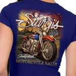 Hot Leathers SPL1853 Women’s Navy 2023 Sturgis Rally Rushmore T-Shirt - Image 2