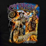 2025 Sturgis Women’s Motorcycle Rally #1 Ghost Rider Black Ladies T-Shirt - Image 4