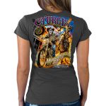 2025 Sturgis Women’s Motorcycle Rally #1 Ghost Rider Charcoal Ladies T-Shirt - Image 2