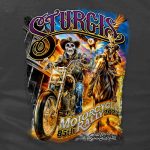 2025 Sturgis Women’s Motorcycle Rally #1 Ghost Rider Charcoal Ladies T-Shirt - Image 4
