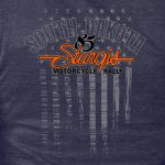 2025 Sturgis Women’s Motorcycle Rally Skeleton Hands Navy Ladies T-Shirt - Image 4