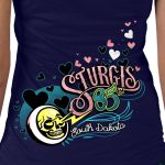 2025 Sturgis Women’s Motorcycle Rally Pink Lady Navy Ladies T-Shirt - Image 4
