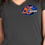 2025 Sturgis Women’s Motorcycle Rally Rally Logo Charcoal Ladies T-Shirt - Image 3