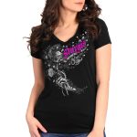 2025 Sturgis Women’s Motorcycle Rally Dandelion Black Ladies T-Shirt