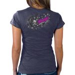 2025 Sturgis Women’s Motorcycle Rally Dandelion Heather Navy Ladies T-Shirt - Image 2