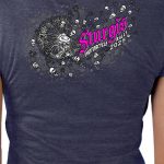 2025 Sturgis Women’s Motorcycle Rally Dandelion Heather Navy Ladies T-Shirt - Image 4