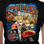 2025 Sturgis Women’s Motorcycle Rally Rushmore Black Ladies T-Shirt - Image 4