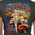 2025 Sturgis Women’s Motorcycle Rally Rushmore Charcoal Ladies T-Shirt - Image 4