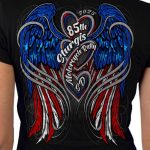 2025 Sturgis Women’s Motorcycle Rally Flag Heart Angel Black Ladies Tee - Image 4