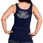 Hot Leathers SPL2860 Women’s Navy 2023 Sturgis Antique Sugar Skull Tank Top Shirt - Image 3