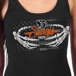 2025 Sturgis Women’s Motorcycle Rally Skeleton Hands Ash Ladies Tank Top - Image 3