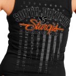 2025 Sturgis Women’s Motorcycle Rally Skeleton Hands Ash Ladies Tank Top - Image 4