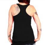 2025 Sturgis Women’s Motorcycle Rally Studded Flag Rose Black Ladies Tank Top - Image 2