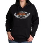 2025 Sturgis Motorcycle Rally Skeleton Hands Black Ladies Hooded Sweat - Image 6