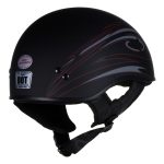 Hot Leathers Tribal Black Motorcycle Skull Cap Half Helmet DOT Approved HLT68 - Image 8