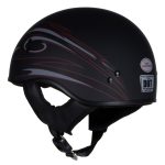 Hot Leathers Tribal Black Motorcycle Skull Cap Half Helmet DOT Approved HLT68 - Image 9