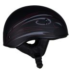 Hot Leathers Tribal Black Motorcycle Skull Cap Half Helmet DOT Approved HLT68 - Image 6