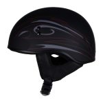 Hot Leathers Tribal Black Motorcycle Skull Cap Half Helmet DOT Approved HLT68 - Image 7