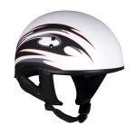 Hot Leathers Tribal White Motorcycle Skull Cap Half Helmet DOT Approved HLT68 - Image 11