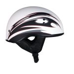 Hot Leathers Tribal White Motorcycle Skull Cap Half Helmet DOT Approved HLT68 - Image 7