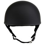 Hot Leathers HLT68 Flat Black The O.G. Flat Black Motorcycle DOT Skull Cap Half Helmet Biker - Image 4