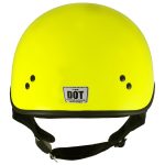 Milwaukee Helmets T68 The O.G. Hi-Vis Neon Yellow Motorcycle DOT Approved Skull Cap Half Helmet Biker - Image 2
