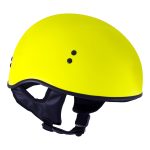 Milwaukee Helmets T68 The O.G. Hi-Vis Neon Yellow Motorcycle DOT Approved Skull Cap Half Helmet Biker - Image 8
