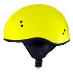 Milwaukee Helmets T68 The O.G. Hi-Vis Neon Yellow Motorcycle DOT Approved Skull Cap Half Helmet Biker - Image 9