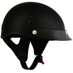 Hot Leathers HLT70 Stealth Flat Matte Black Motorcycle DOT Skull Cap Classic Half Helmet - Image 7