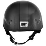 Milwaukee Helmets T70 Freedom Skulls Black Glossy Motorcycle DOT Approved Skull Cap Half Helmet Biker - Image 5