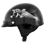 Milwaukee Helmets T70 Freedom Skulls Black Glossy Motorcycle DOT Approved Skull Cap Half Helmet Biker - Image 8
