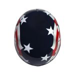 Hot Leathers T72 Blue Flag Advanced DOT Motorcycle Half Helmet Biker w/ Drop Down Visor - Image 2