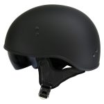 Hot Leathers T72 Black Widow Flat Black Motorcycle Half Helmet Biker w/ Drop Down Visor - Image 6