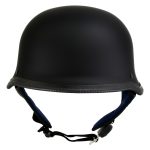 Hot Leathers Flat Black The Hanz German Style Vintage Motorcycle Half Helmet HLT75 - Image 9