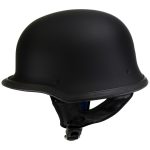 Hot Leathers Flat Black The Hanz German Style Vintage Motorcycle Half Helmet HLT75 - Image 7