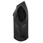 USA Leather 1205 Men’s Black ‘Combat Style’ Motorcycle Biker Leather Vest - Image 7