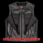 Milwaukee Motorcycle Clothing Co. Men’s Quick-Draw Stylesh Premium Black Leather MC Biker Vest MMC30001 - Image 11