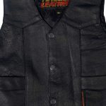 Hot Leathers VSK1002 Classic Toddler Black Leather Biker Vest - Image 3