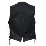 Hot Leathers VSL1006 Ladies Black Leather Braided Vest - Image 2